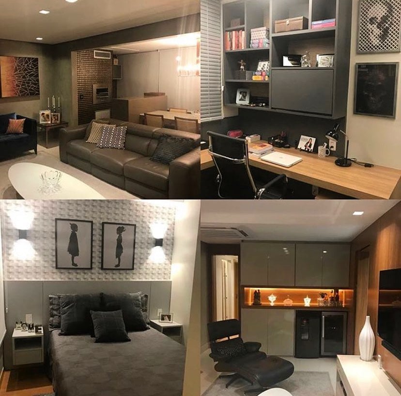 Ambiente residencial com móveis planejados